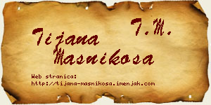 Tijana Masnikosa vizit kartica